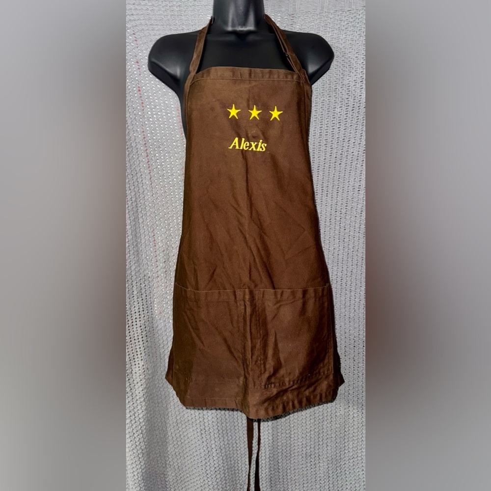 CRACKER BARREL Old Embroidered Employee Uniform Server Apron “Alexis” 3 Star